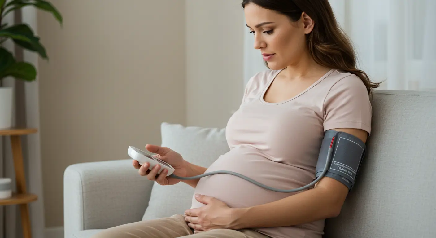 mulher grávida com pressão alta